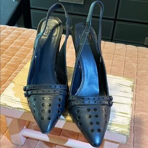 Elegant Black Slingback Heels